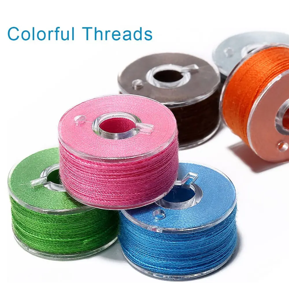 36Pcs Bobbins and Sewing Threads with Bobbin Case for Multiple Sewing Machine Embroidery Polyester Thread DIY Sewing Accessories