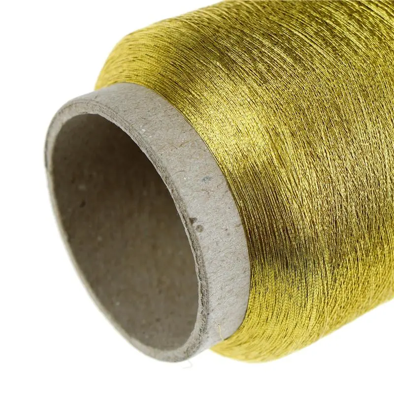 Metallic Thread Embroidery Gold Silver Machine Embroidery Threads Polyester Sewing Thread Spools for Embroidery