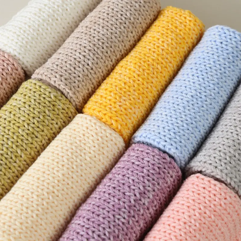 6 Strand Patterned Milk Cotton Yarn Ball Medium Thick Hand Woven Wool Yarn Ball Sweater Scarf Thread Crochet DIY Material Bag