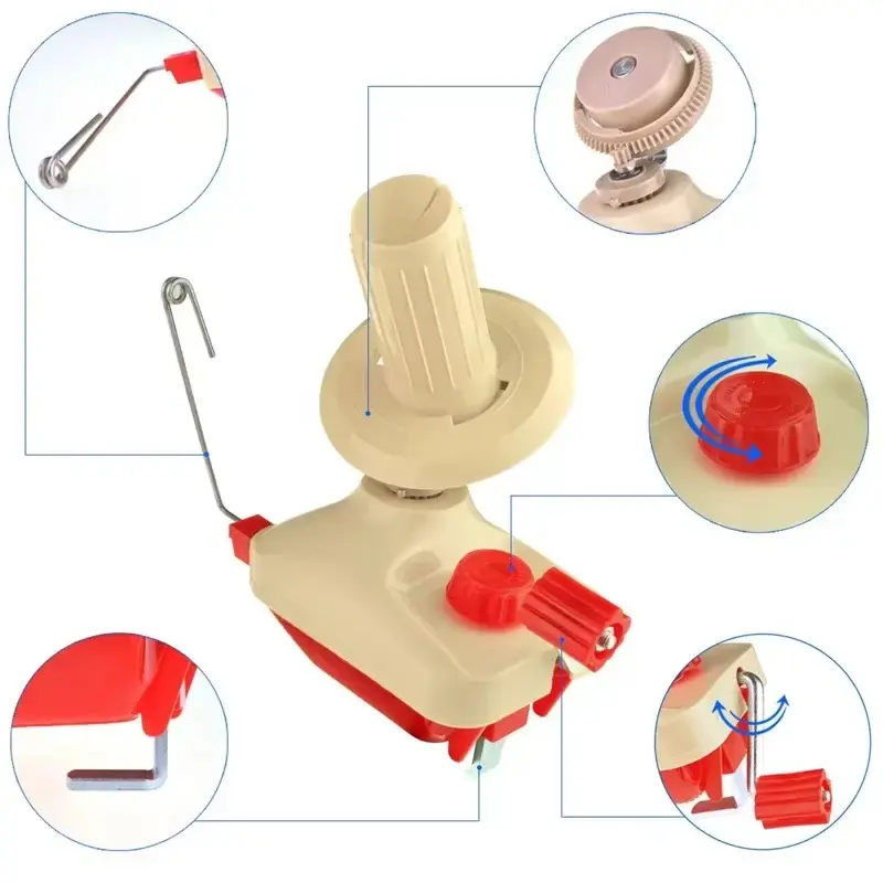 Household Hand Operated Wool Yarn Ball Winder Winding Twining Machine Wool Winding Machine for Knitting and Crocheting