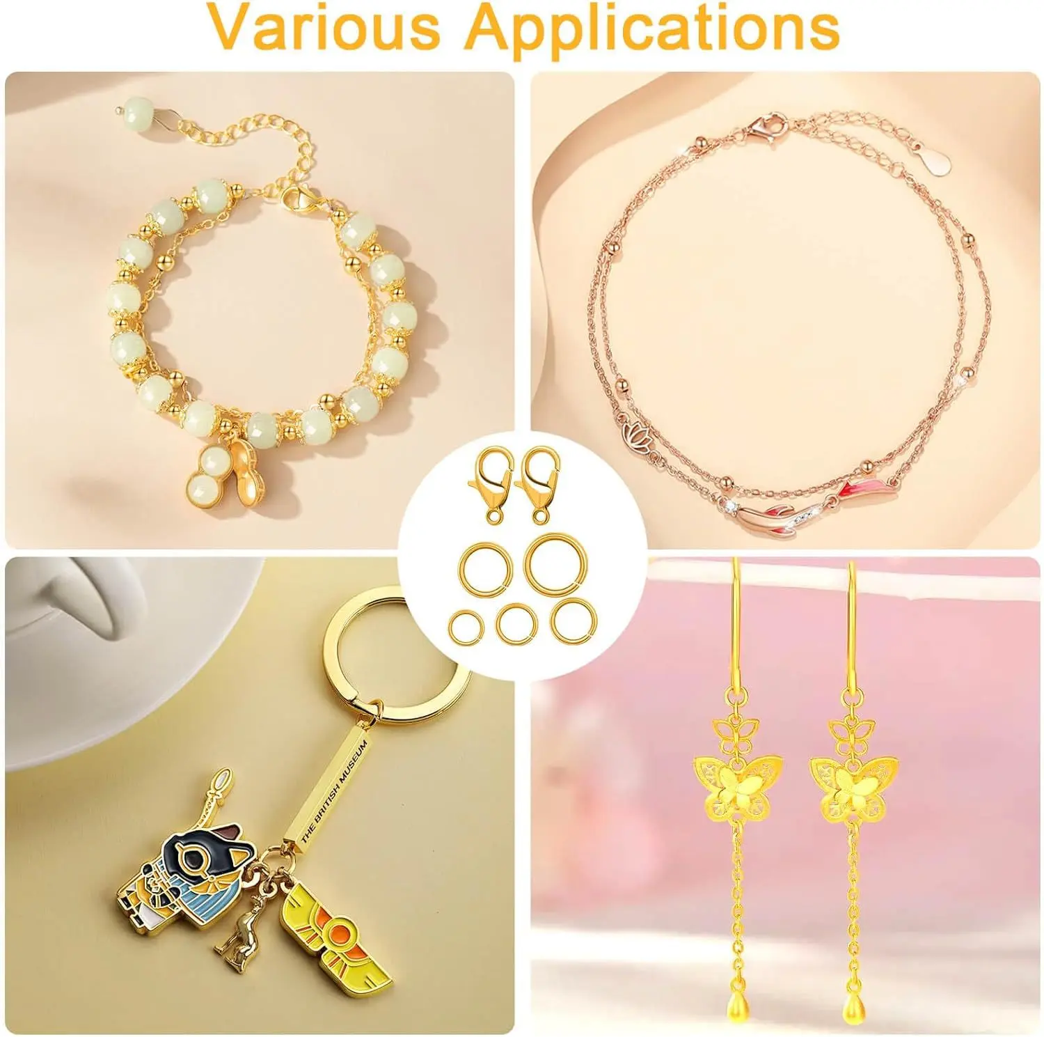Jewelry Kit Jewelry Making Set Lobster Clasps With Open Jump Ring and Lobster Clasp Jewelry Accessory Set with Pliers ﻿