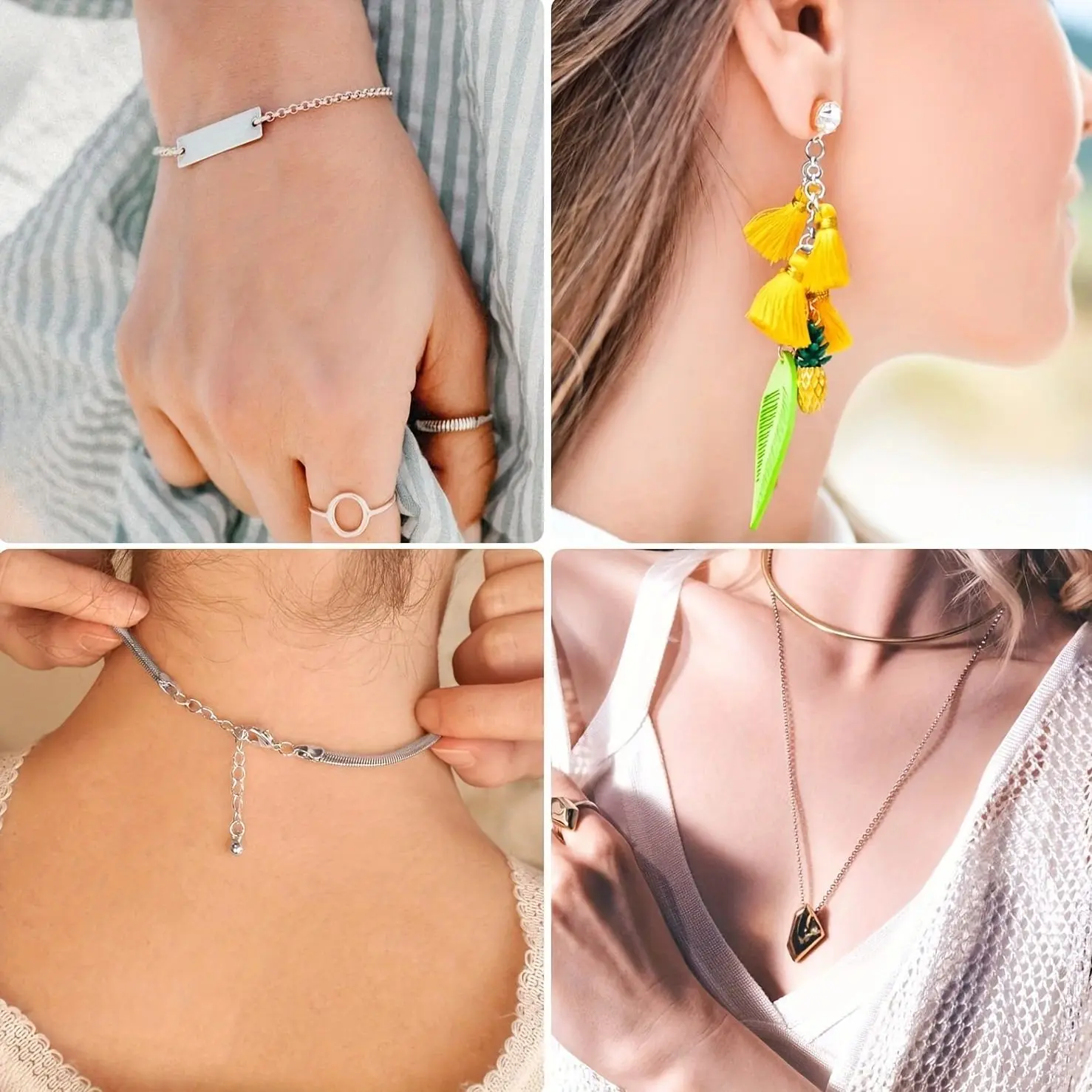 Jewelry Kit Jewelry Making Set Lobster Clasps With Open Jump Ring and Lobster Clasp Jewelry Accessory Set with Pliers ﻿
