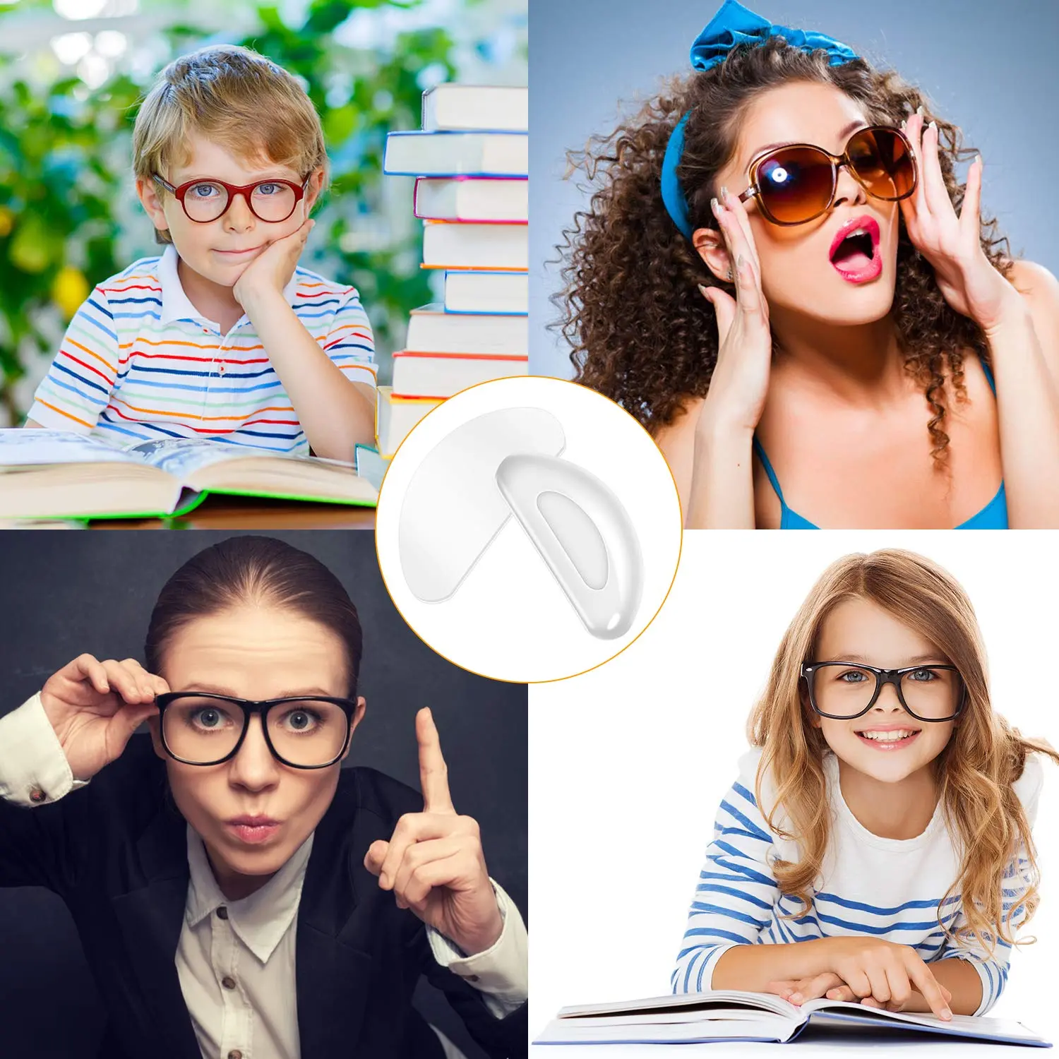 10/20pcs Silicone Non-slip Nose Pads Light Eyeglasses Nose Support Tightly Fitting Silicone Glasses Nasal Holder Accessories