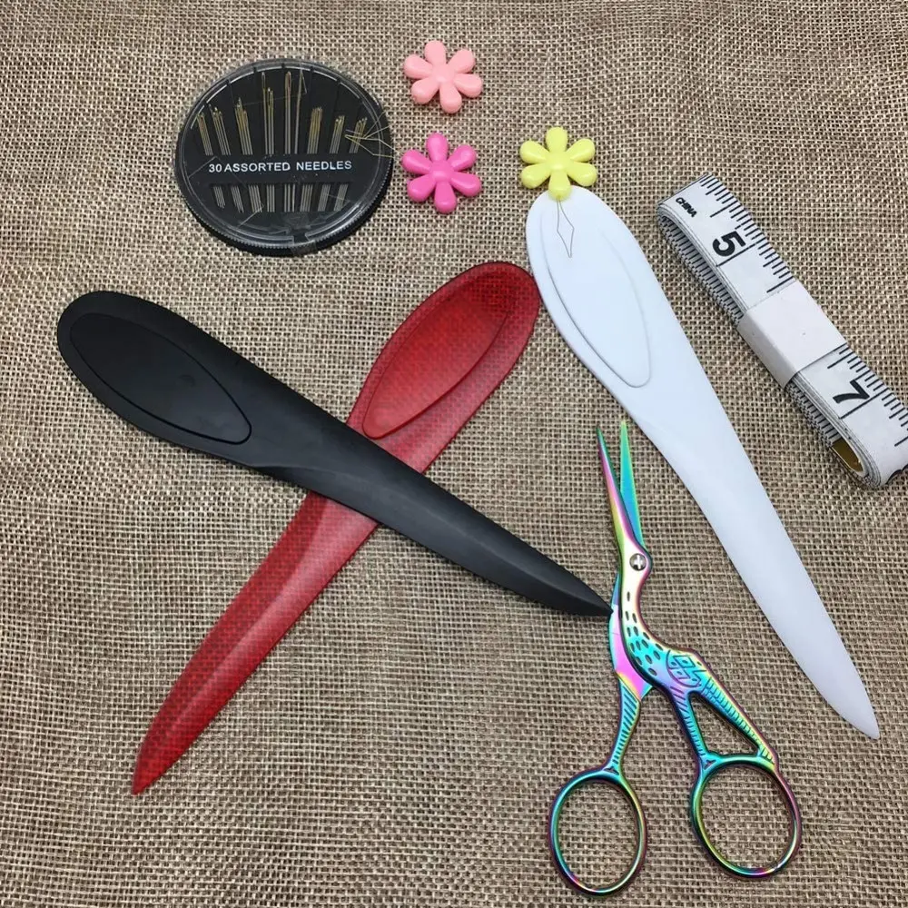 Paper Cutter Plastic Handle Long Handle Letter Opener A4 Paper Plastic Paper Cutter Art Paper Cutting Scissors