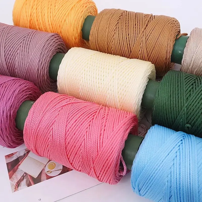 Light Weight Ice Hemp Thread Thick Hollow Thread Ice Silk Thread Handmade Woven Crochet Bag Cushion Summer Cool Sun Hat Thread