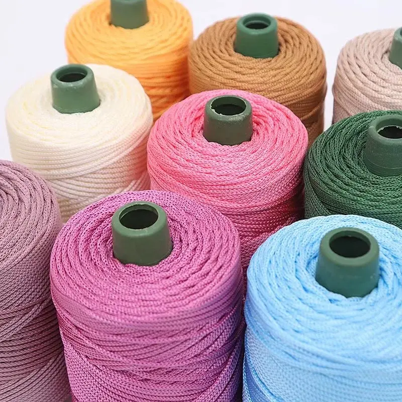 Light Weight Ice Hemp Thread Thick Hollow Thread Ice Silk Thread Handmade Woven Crochet Bag Cushion Summer Cool Sun Hat Thread