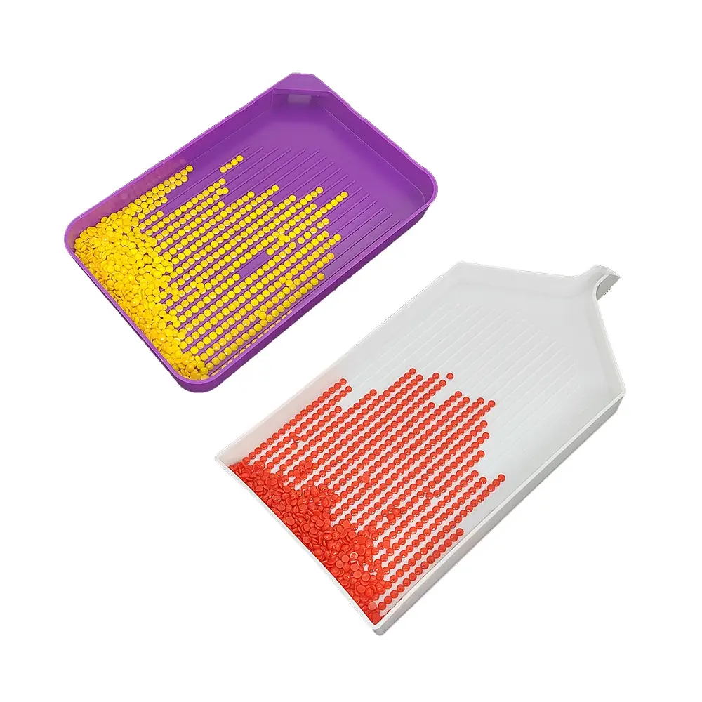 DIY Purple Diamond Painting Accessories 5D Diamond Painting Cross Stitch Embroidery Pen Tools Tweezers Funnel Tray Set