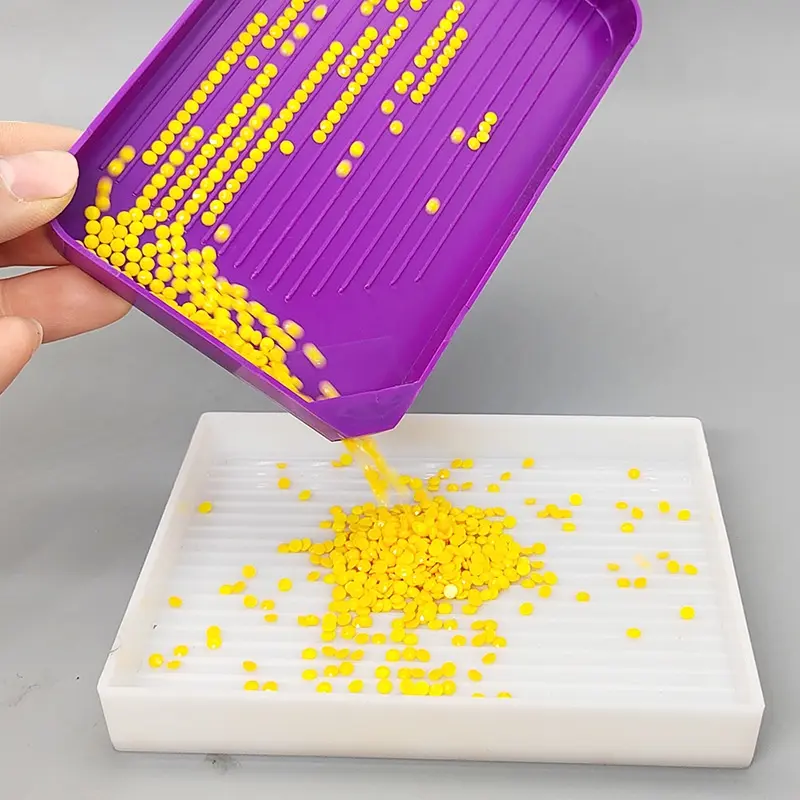 DIY Purple Diamond Painting Accessories 5D Diamond Painting Cross Stitch Embroidery Pen Tools Tweezers Funnel Tray Set