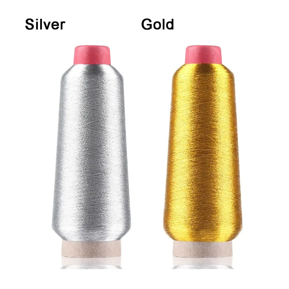 1/2pcs Metallic Thread Embroidery Gold Silver Machine Embroidery Threads 150D DIY Manual Bright Metallic Yarn Sewing Thread