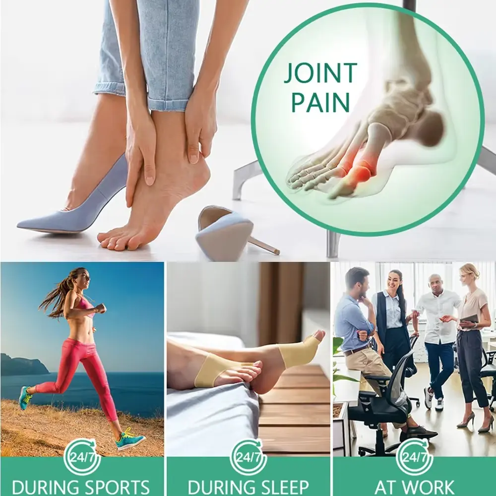 1Pair Toe Separator Hallux Valgus Bunion Corrector Pain Relief Feet Bone Thumb Adjuster Regulator Sock Feet Care Tool