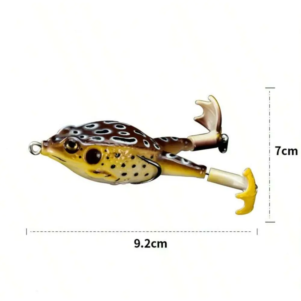 5pcs/box Frog Lure Bass Trout Fishing Lures Kit Set Realistic Prop Frog Soft Swimbait Floating Bait with Weedless Hooks for Fres