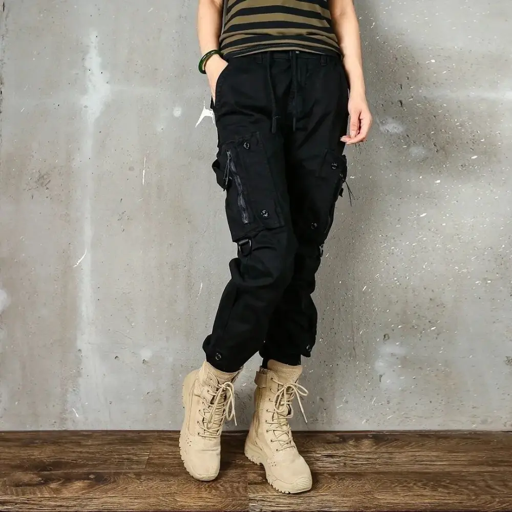 Men's and Women's Same Overalls Invisible Open Crotch Outdoor Sex Autumn Multi-pocket Slacks Cargo Pants Hiking Climbing Pant