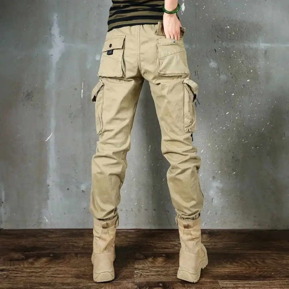Men's and Women's Same Overalls Invisible Open Crotch Outdoor Sex Autumn Multi-pocket Slacks Cargo Pants Hiking Climbing Pant