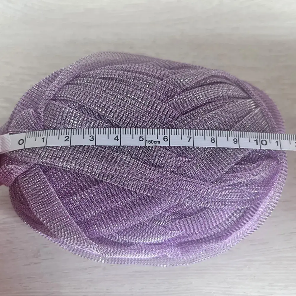 Explosive Flash Gold and Silver Silk Cloth Slim Light and Thin DIY Handwoven Small Fragrant Wind Bag Hook Shoe Material Yarn