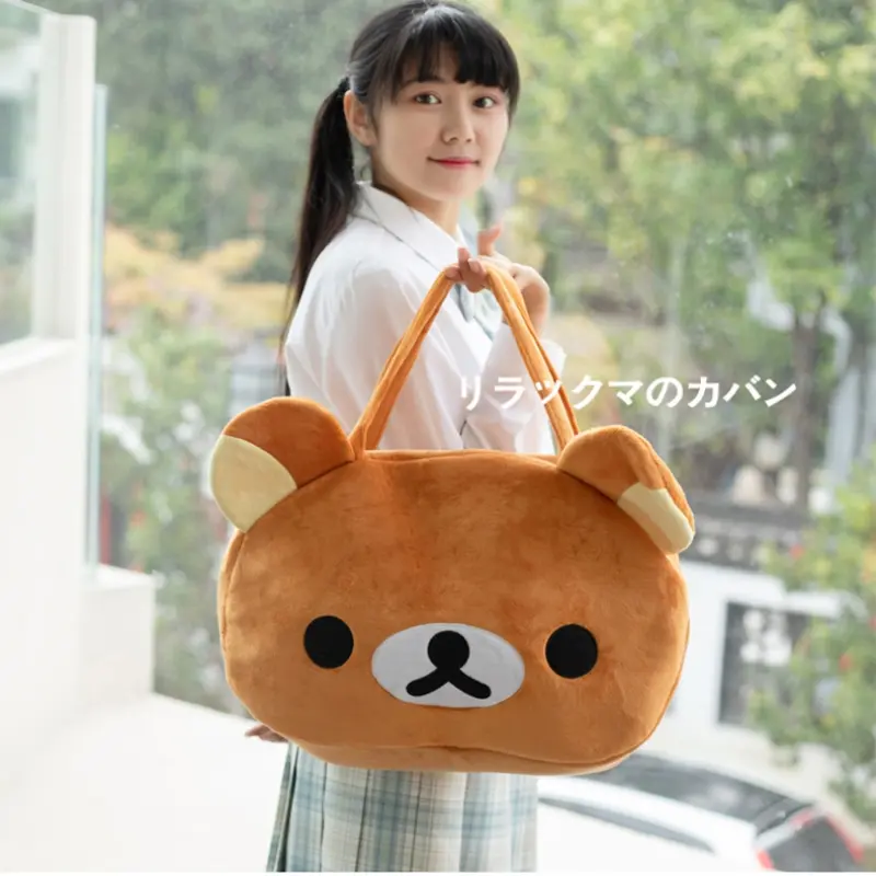 Cute Rilakkuma Shoulder Bag Japanese Style Lovely Bear Plush Bag Lolita Messenger Bag for Girl Travelling Bag Birthday Gifts