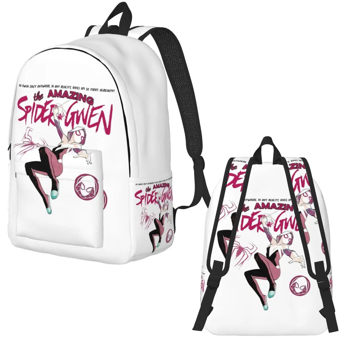 Spider Gwen Stacy The Amazing Backpack for Preschool Primary School Student Book Bags Boy Girl Kids Canvas Daypack Travel
