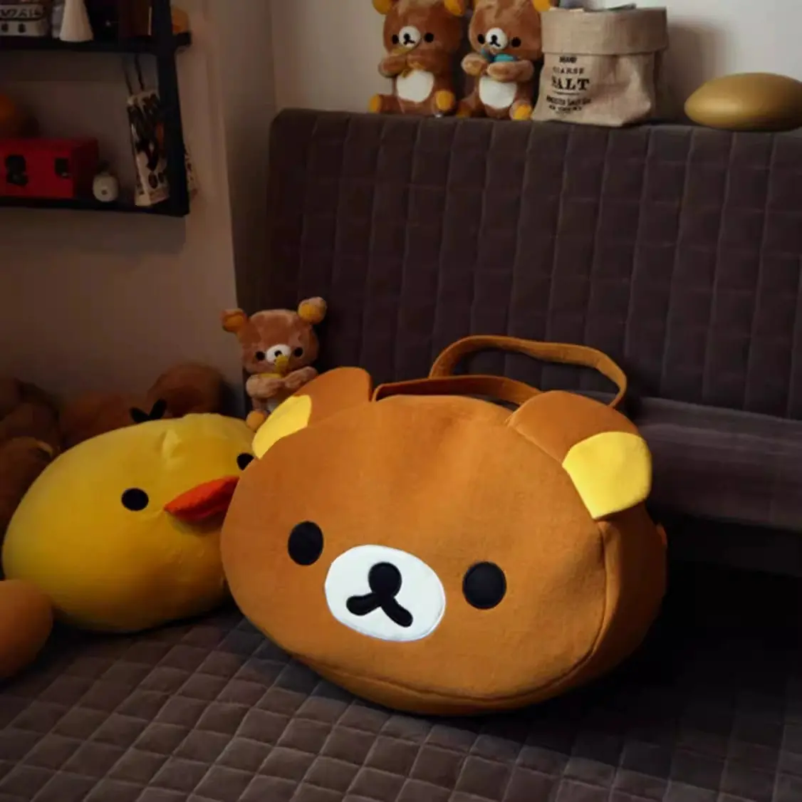 Cute Rilakkuma Shoulder Bag Japanese Style Lovely Bear Plush Bag Lolita Messenger Bag for Girl Travelling Bag Birthday Gifts