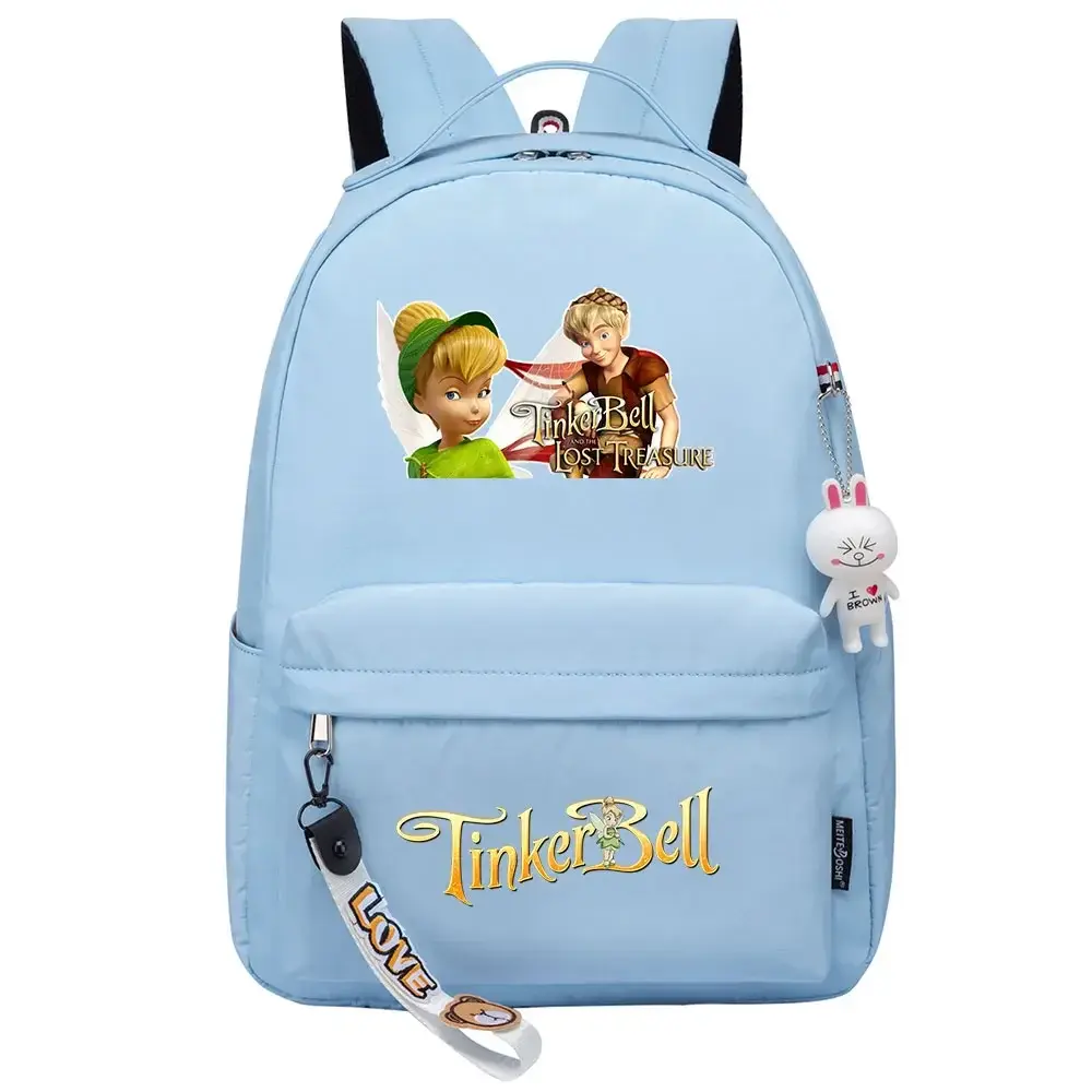 Tinker Bell Kawaii Boys Girls Kids School Book Bags Women Bagpack Teenagers Canvas Laptop Travel Backpack