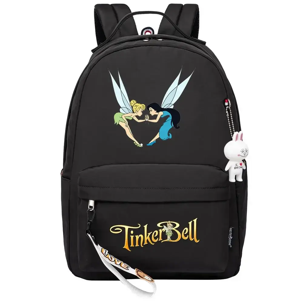 Tinker Bell Kawaii Boys Girls Kids School Book Bags Women Bagpack Teenagers Canvas Laptop Travel Backpack