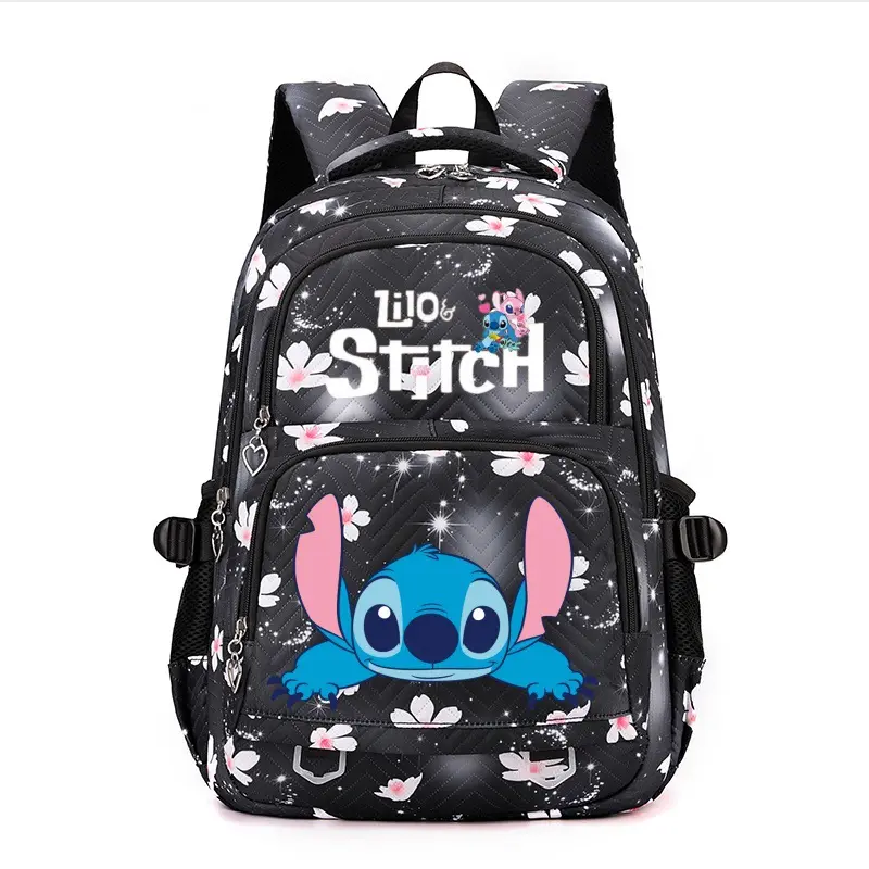 Stitch Backpack Boys Girls Versatile Lightweight Large-capacity Bookbag High-quality Anime Student Figure Schoolbag Gift