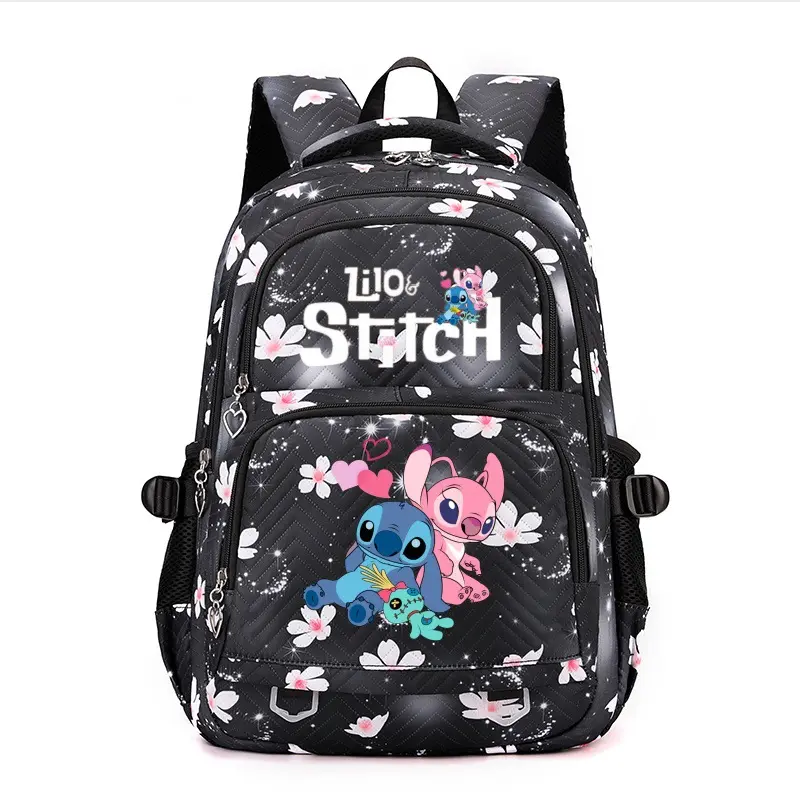 Stitch Backpack Boys Girls Versatile Lightweight Large-capacity Bookbag High-quality Anime Student Figure Schoolbag Gift