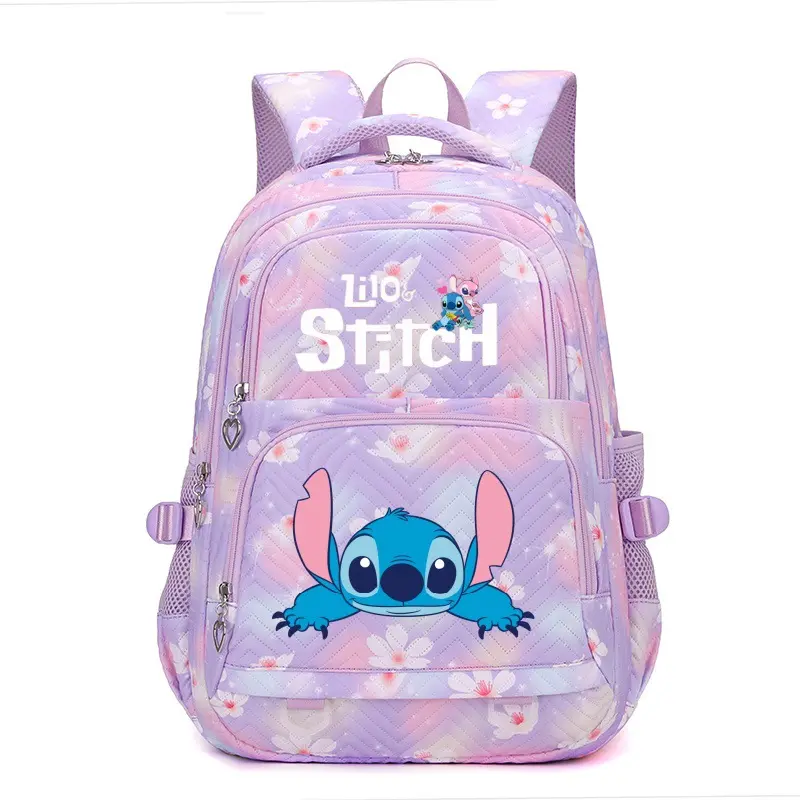 Stitch Backpack Boys Girls Versatile Lightweight Large-capacity Bookbag High-quality Anime Student Figure Schoolbag Gift