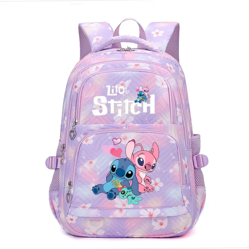 Stitch Backpack Boys Girls Versatile Lightweight Large-capacity Bookbag High-quality Anime Student Figure Schoolbag Gift