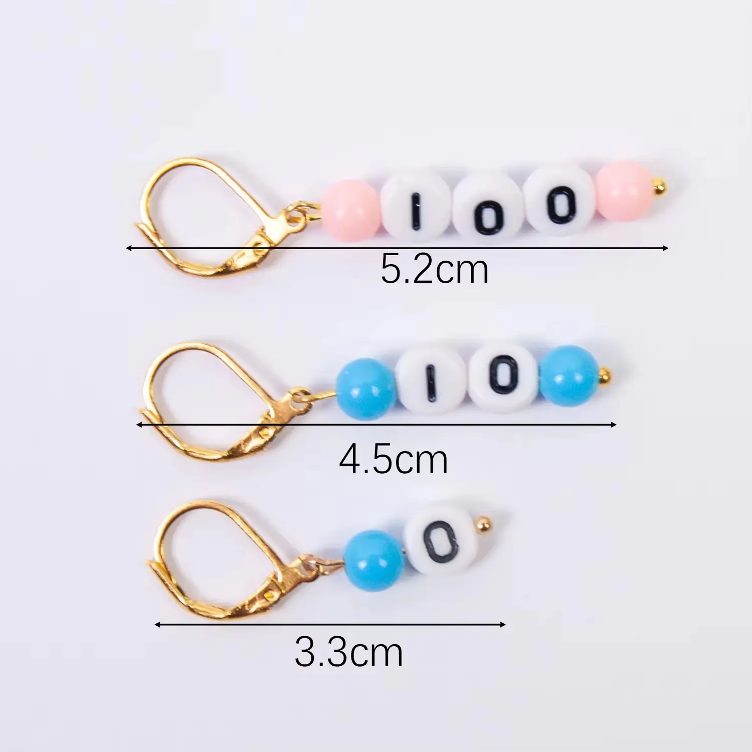 10pcs/set Number Stitch Markers Number 10-90 Acrylic Beads with Dual-Tone Storage Pouch Crochet Stitch Marker for DIY Craft Mark