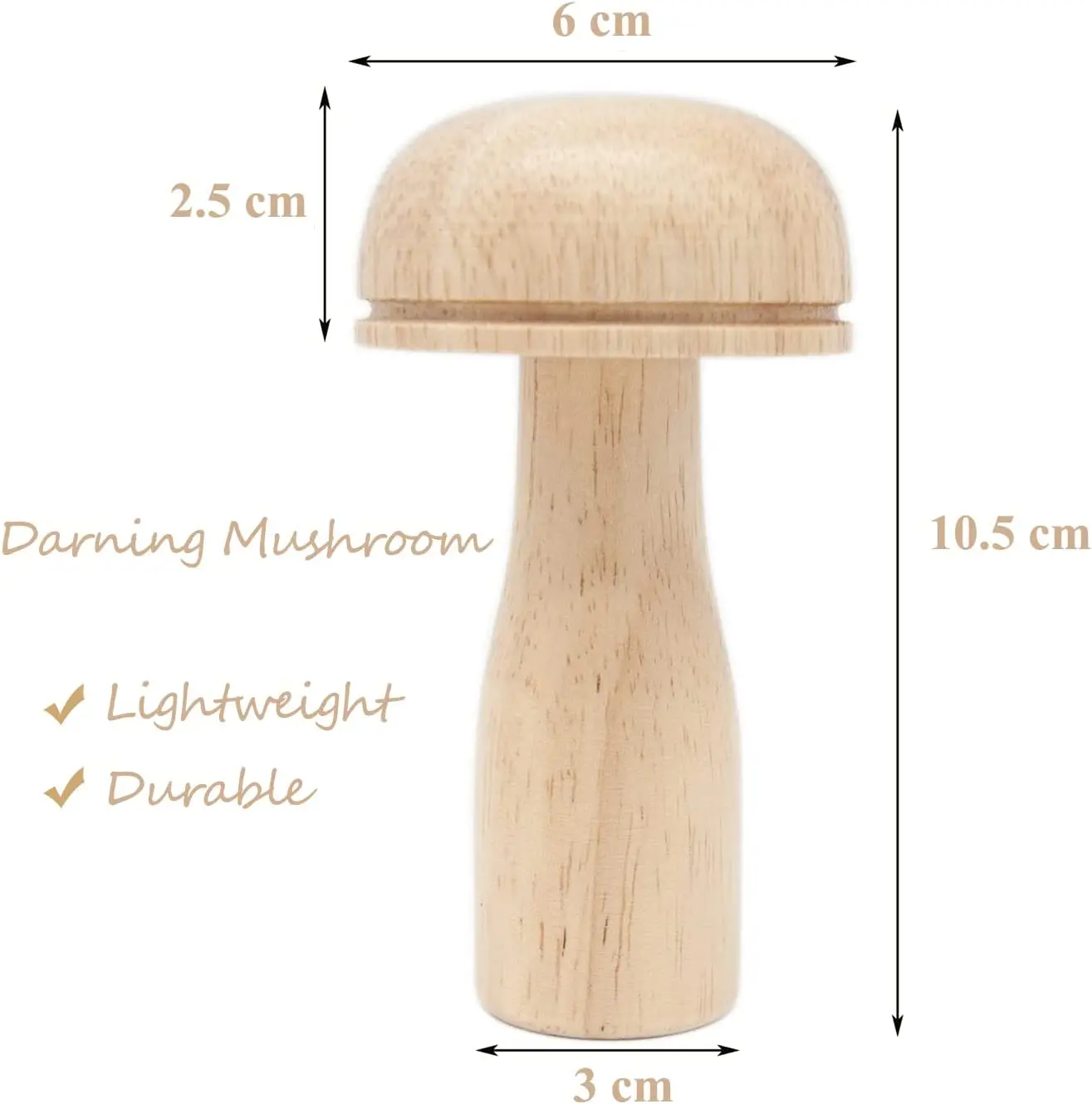 Wooden Mushroom Repair Tool Portable Sewing Tool Storage Clothes Socks Creative Handicraft Needle Holder DIY Sewing Parts