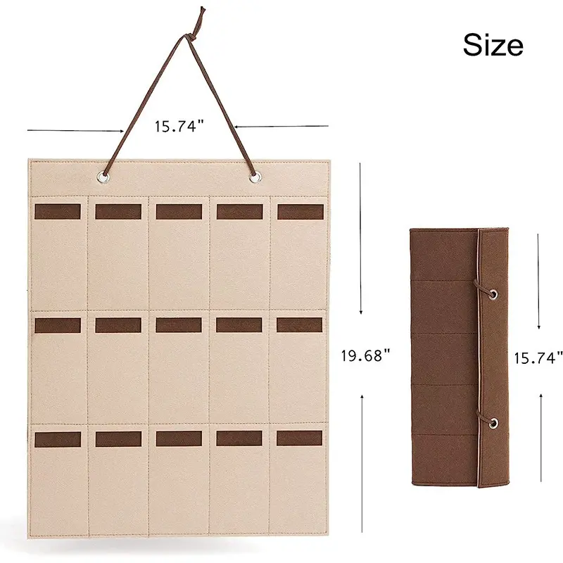 1Pc 15 Grids Glasses Organizer Storage Wall Hanging Bag Multifunctional Sunglasses Eyeglass Container Bag Foldable