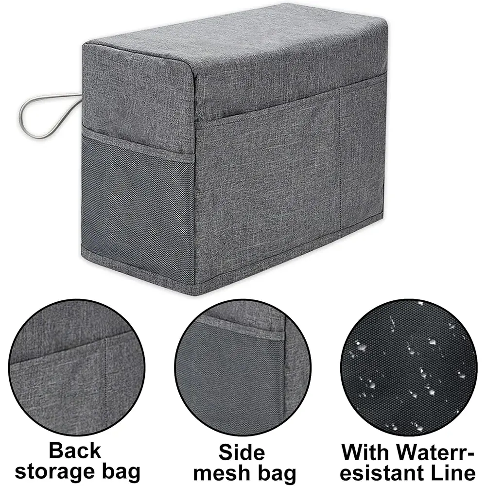 Universal Sewing Machine Cover with Storage Pocket Side Handles Protective Dust Cover for Most Standard Sewing Machines