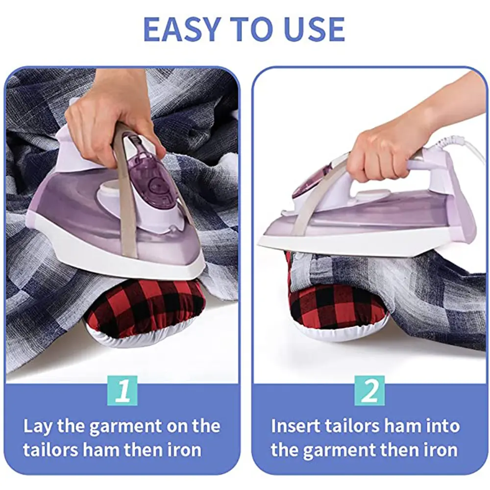 2pcs Tailor's Ham Seam Roll Set Tailors Ham Clothing Care Seam Roll Dressmaking Tool Professional Pressing Tools for Ironing