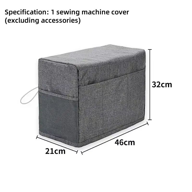 Universal Sewing Machine Cover with Storage Pocket Side Handles Protective Dust Cover for Most Standard Sewing Machines