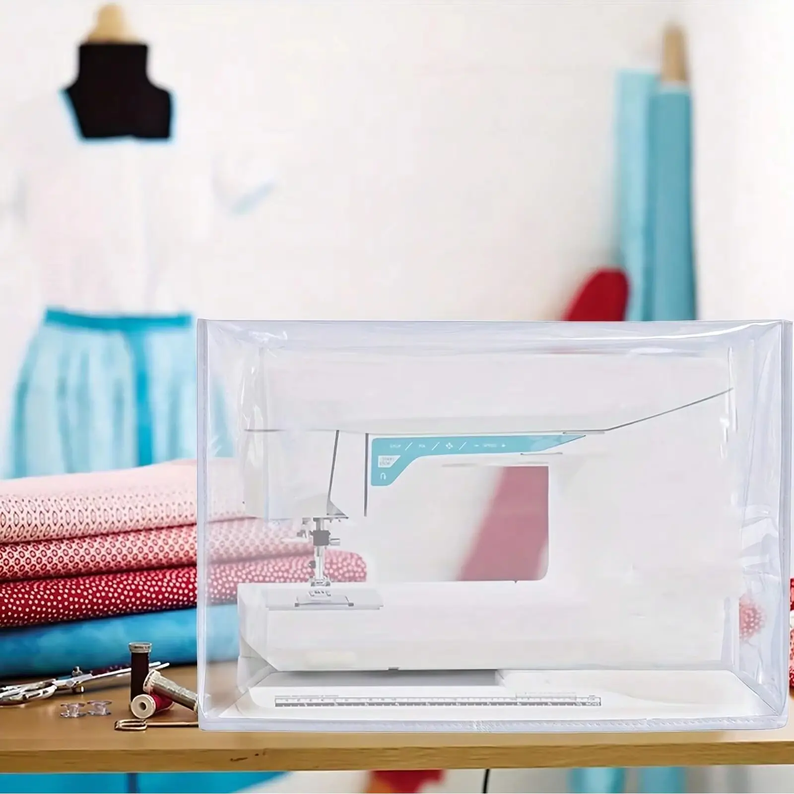 Sewing Machine Cover with Storage Pockets Dust Cover for Sewing Machine Sewing Machine Dust Cover Sewing Machine Cover (clear)