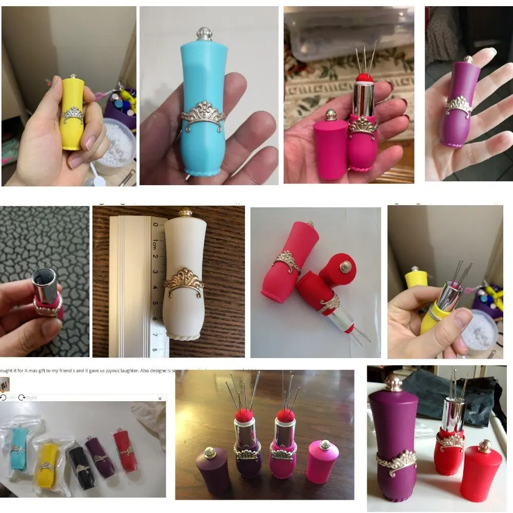 Lipstick Shaped Needle Insertion DIY Sewing Embroidery Needle Tube European Portable Needle Placement Tool