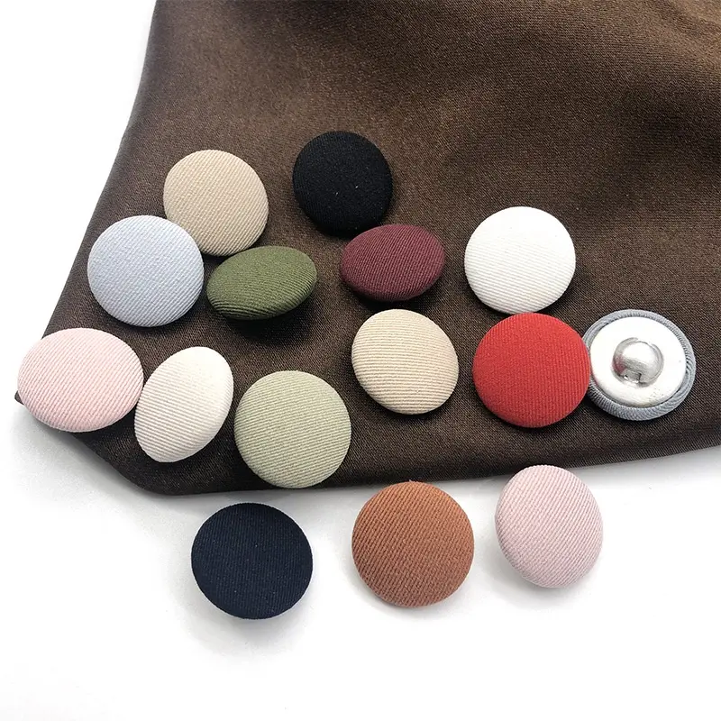 10Pcs Colorful Circular Bag Button Women's Cashmere Small Suit Button Chiffon Button Bag Button Versatile Cloth Shirt Button