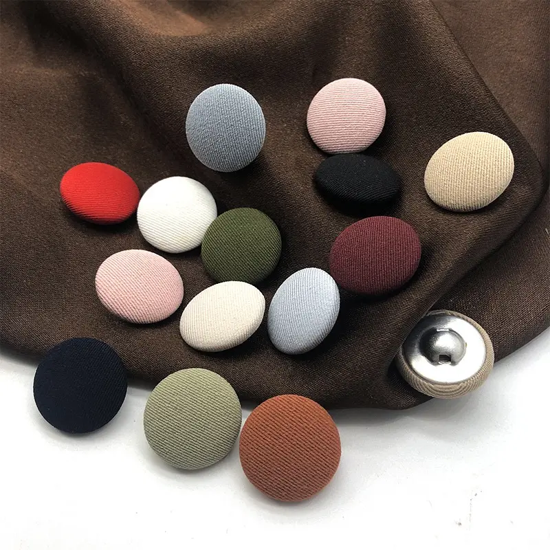 10Pcs Colorful Circular Bag Button Women's Cashmere Small Suit Button Chiffon Button Bag Button Versatile Cloth Shirt Button