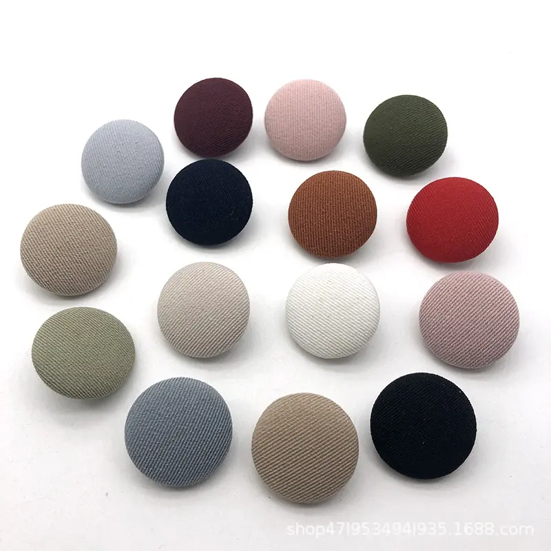 10Pcs Colorful Circular Bag Button Women's Cashmere Small Suit Button Chiffon Button Bag Button Versatile Cloth Shirt Button