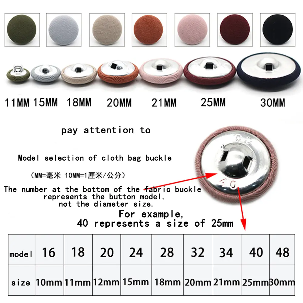 10Pcs Colorful Circular Bag Button Women's Cashmere Small Suit Button Chiffon Button Bag Button Versatile Cloth Shirt Button