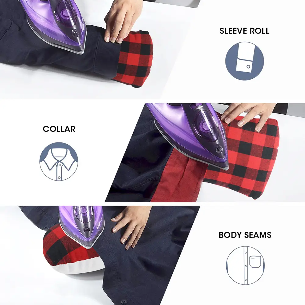 Red Ironing Mat Collar Cuffs Trouser Legs Ironing Tool Perfect Suit Shirt Ironing Artifact DIY Ironing Accessories