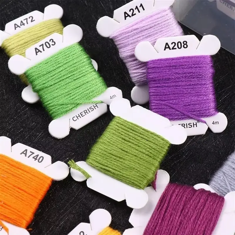 40/80 Color Embroidery Thread DIY Cotton Multi-Color Embroidery Yarn Sewing Embroidery Thread Set With Organizer Box Threads