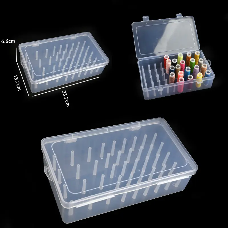 42 Axis Needle and Thread Box Household Storage Box Multi functional Transparent Needle and Thread Set Thread Box Sorting