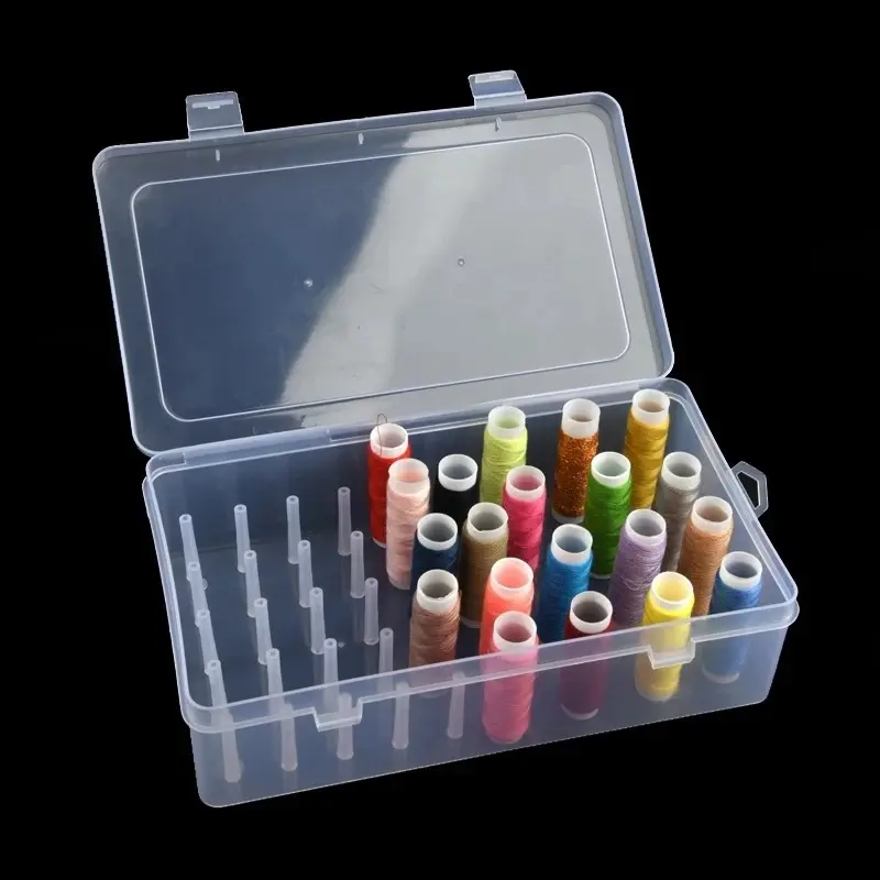 42 Axis Needle and Thread Box Household Storage Box Multi functional Transparent Needle and Thread Set Thread Box Sorting