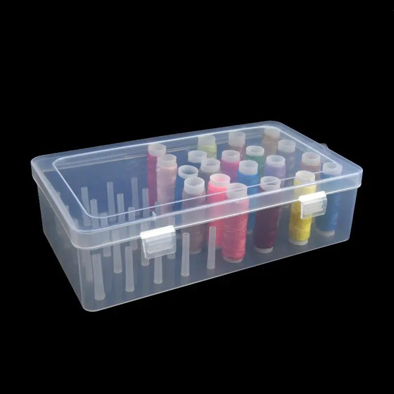 42 Axis Needle and Thread Box Household Storage Box Multi functional Transparent Needle and Thread Set Thread Box Sorting