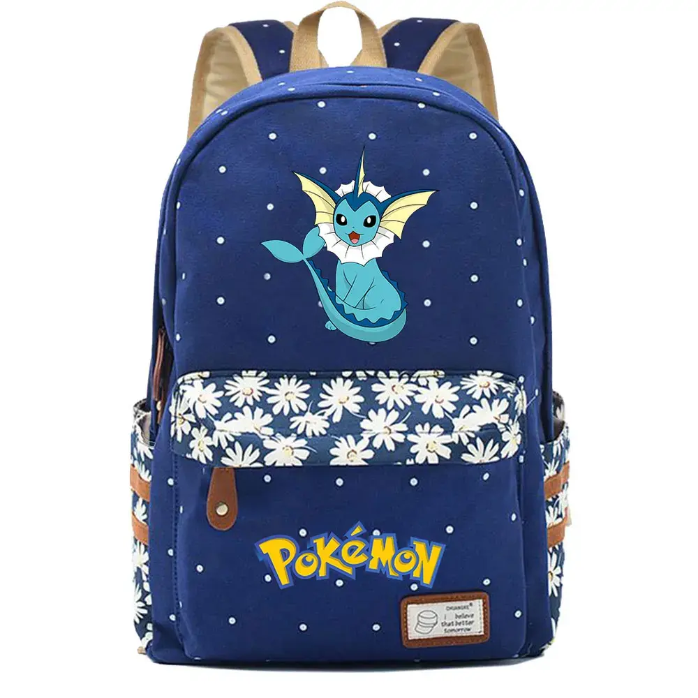 New Kawaii Eevee Boy Girl Kids School Book Bags Women Bagpack Teenagers Schoolbags Canvas Travel Laptop Backpack