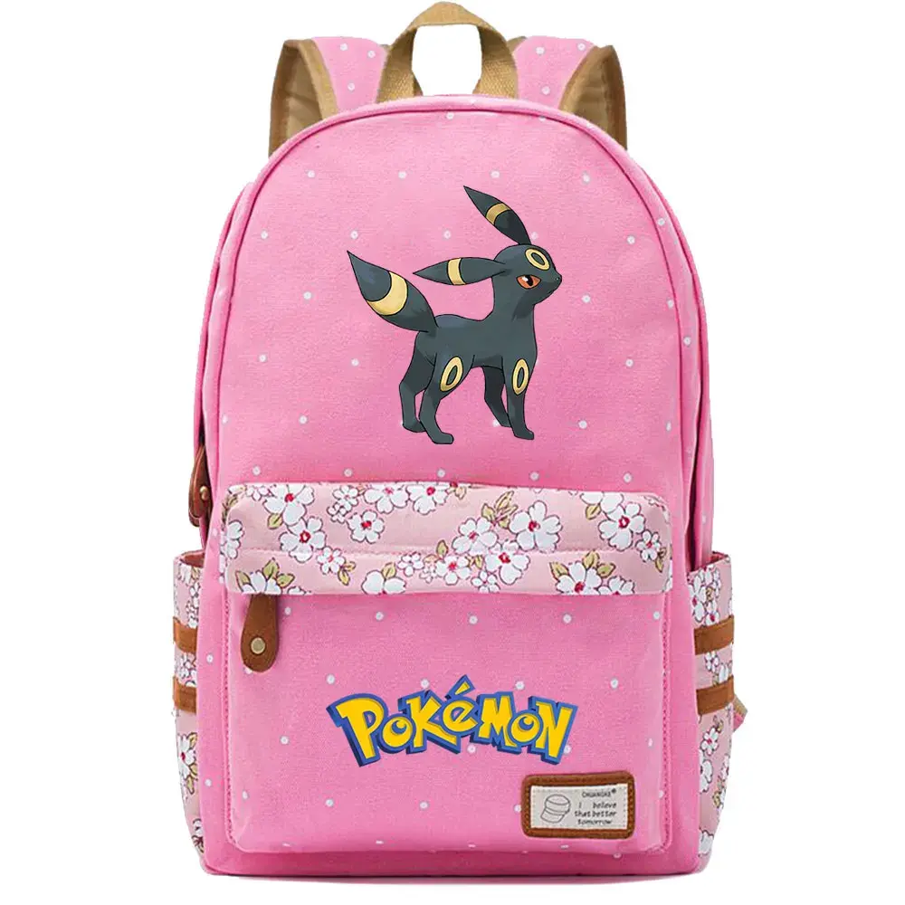 New Kawaii Eevee Boy Girl Kids School Book Bags Women Bagpack Teenagers Schoolbags Canvas Travel Laptop Backpack