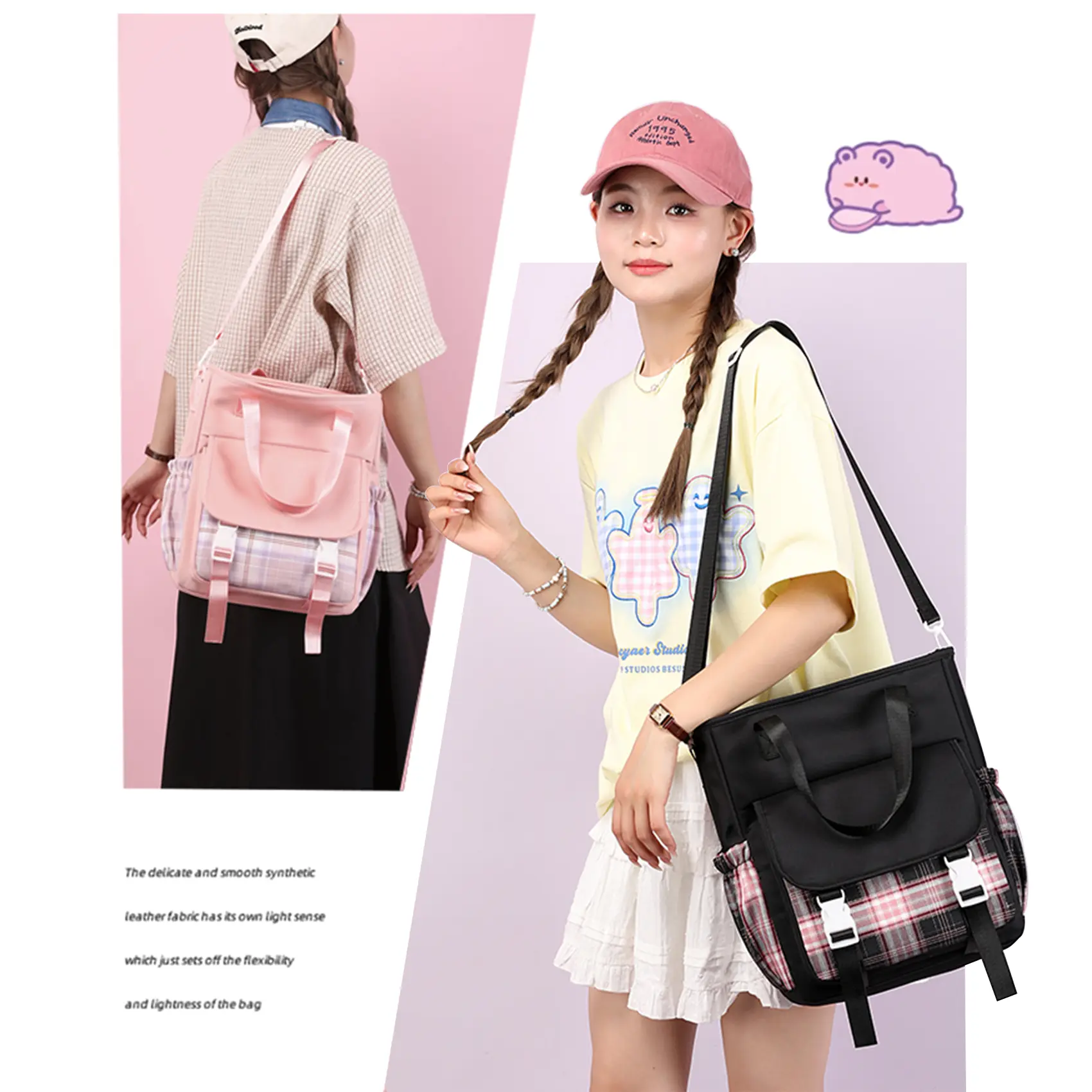 The Aristocats Marie Cat Girls Student Handbags Shoulder Bags Tote Messenger Bag Handbag Cross body Bags Girls Satchels School