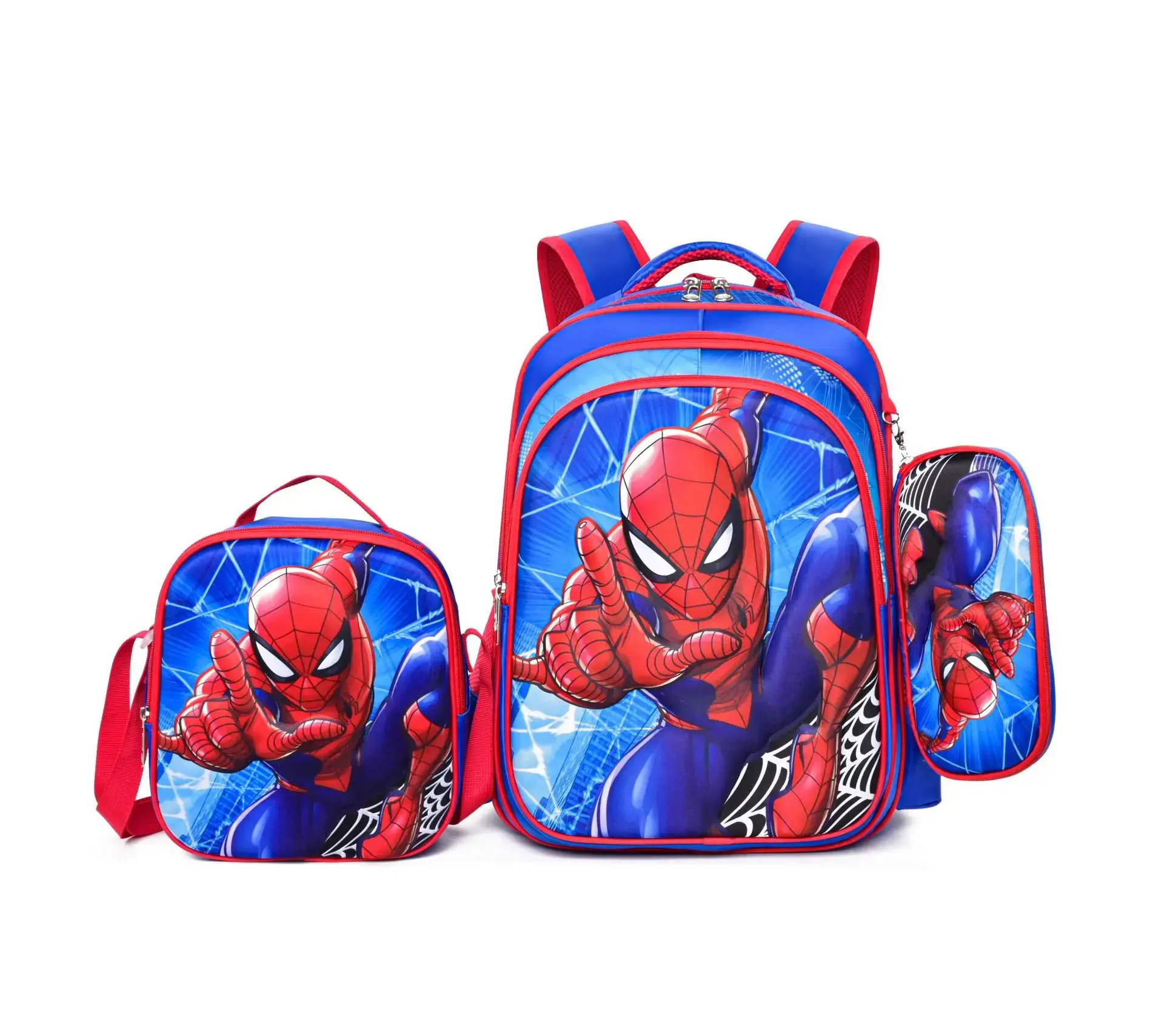 Stitch 3 Pcs Kids Schoolbags, Back To School Students Cars Waterproof Backpack, Girls Pencil Case Boys Insulation Lunch Bags
