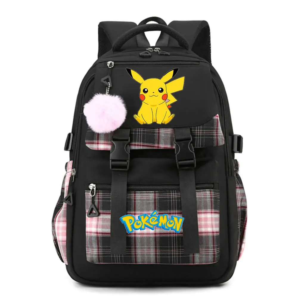 Pokemon Children Backpack Pikachu Anime Cartoon 3D Printed Rucksack High Capacity Teenager Student Schoolbag Boy Girl Book Bag