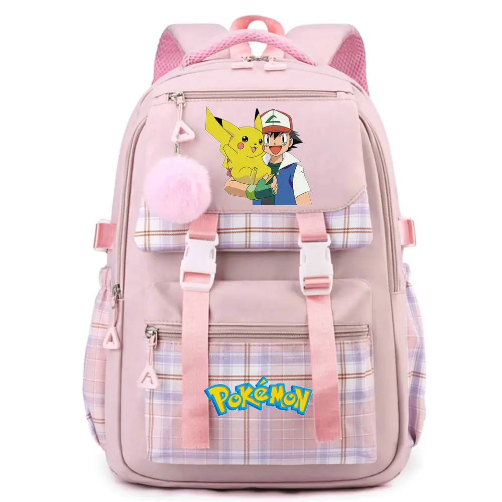 Pokemon Children Backpack Pikachu Anime Cartoon 3D Printed Rucksack High Capacity Teenager Student Schoolbag Boy Girl Book Bag